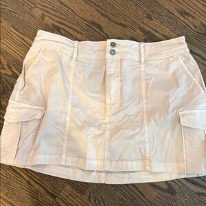 Hollister Beige Cargo Mini Skirt